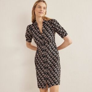 NWOT Boden Black and Tan Mini Dress